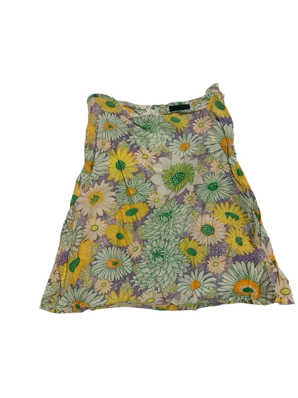 H&M Floral A-Line Skirt in Yellow, Green & Purple